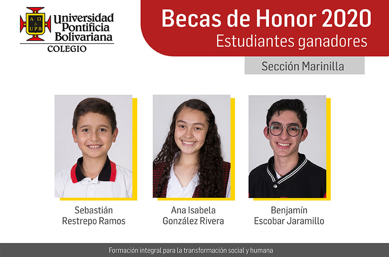 Becas de Honor, Colegio de la UPB 2020