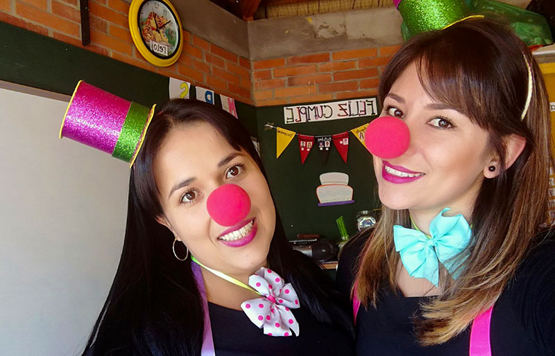 Docentes de preescolar Ana María Garzón y Juliana Gómez