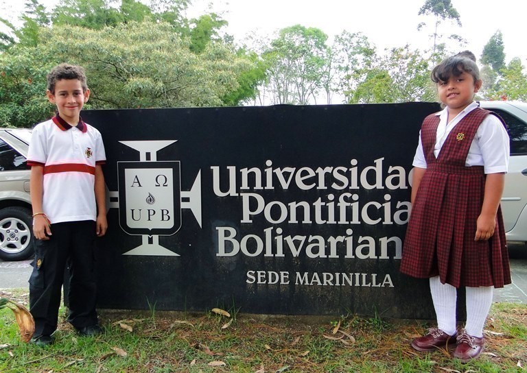 Jerónimo y Luciana patinadores de la sección Marinilla