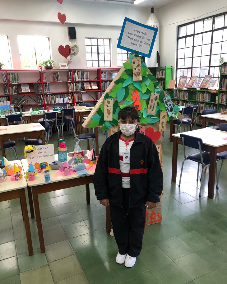 Luciana Martínez, estudiante de cuarto grado, destacada como excelente lectora en el Colegio de la UPB Medellín