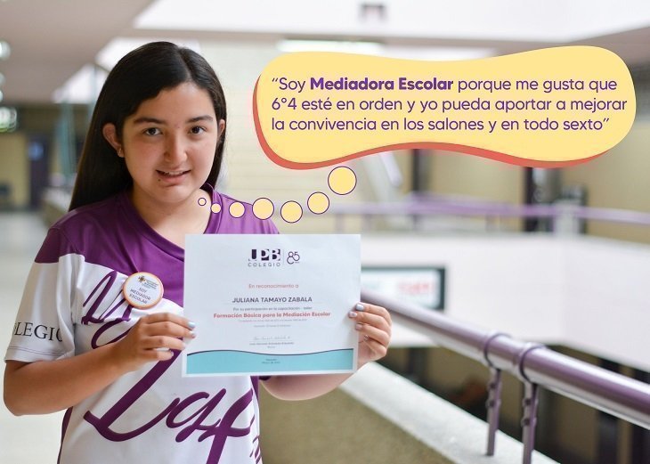 Juliana Tamayo Zabala, Mediadora Escolar del grado 6°4