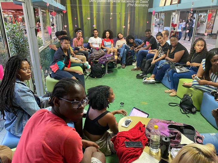 Colectivo afro UPB reunido en la universidad