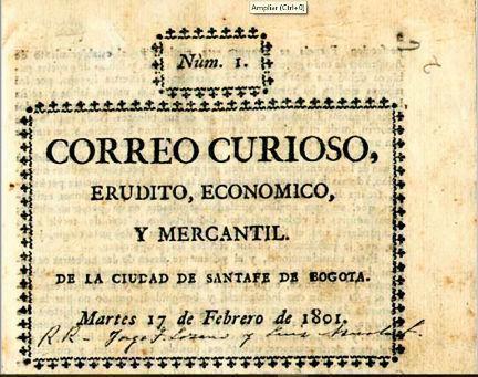 avisos en el correo curioso son los primeros indicios de la historia de la publicidad en Colombia