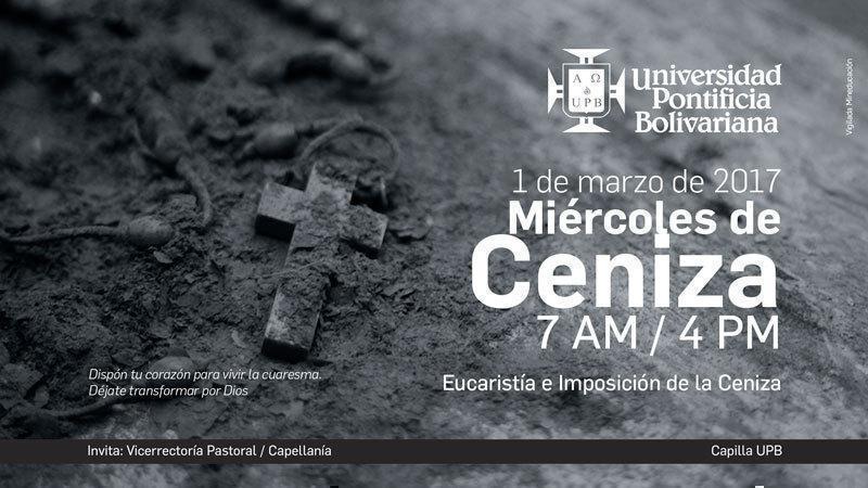 Invitación a la celebración del Miércoles de Ceniza