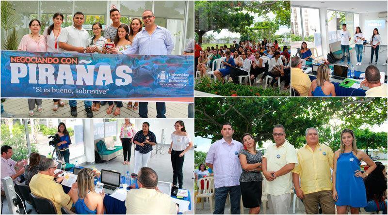 Collage con los participantes de Negociando con Pirañas 2017
