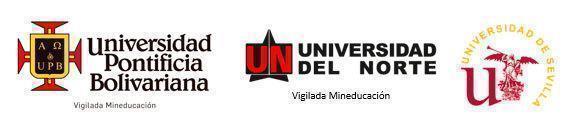 Logos UPB, Universidad del Norte y Universidad de Sevilla