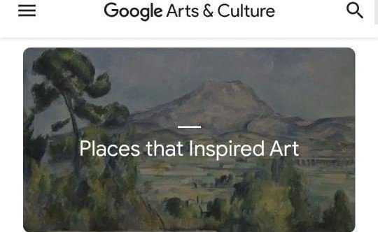 Captura de pantalla del sitio web Google Arts and Culture