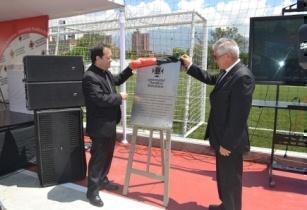 Inauguracion canchas y edificio de parqueaderos