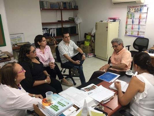 La reunión entre la Secretaría de Salud Departamental y la UPB Montería.