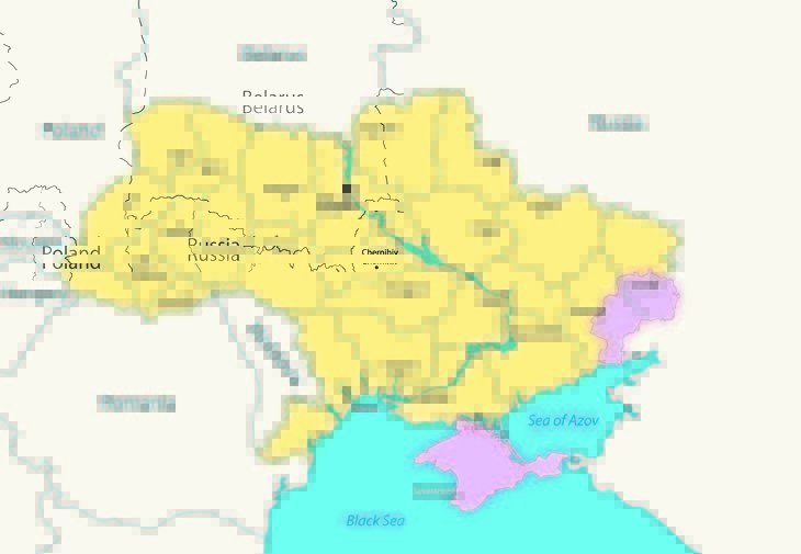 Ubicación de Ucrania