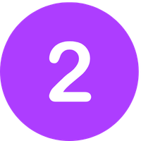 Número 2 en fondo morado