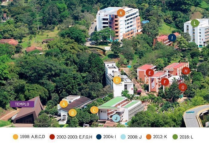 Imagen aérea del Campus UPB Bucaramanga