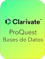 Logo de Clarivate ProQuest Bases de Datos, gradiente verde a amarillo.