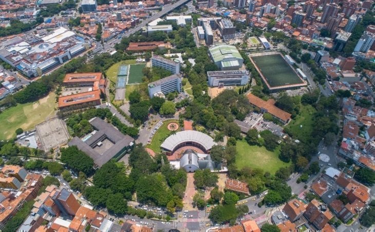 Vista área de la UPB Medellín