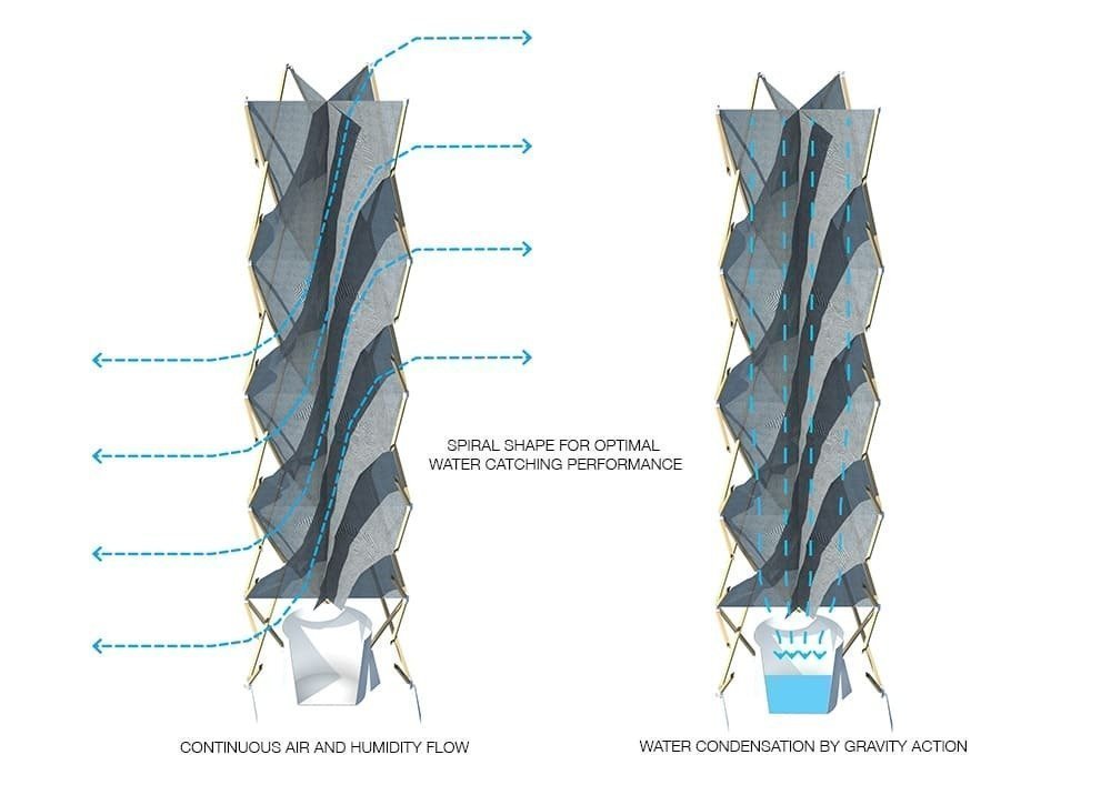 Coastal Fog Harvesting Tower: proyecto de Alberto Fernández González.